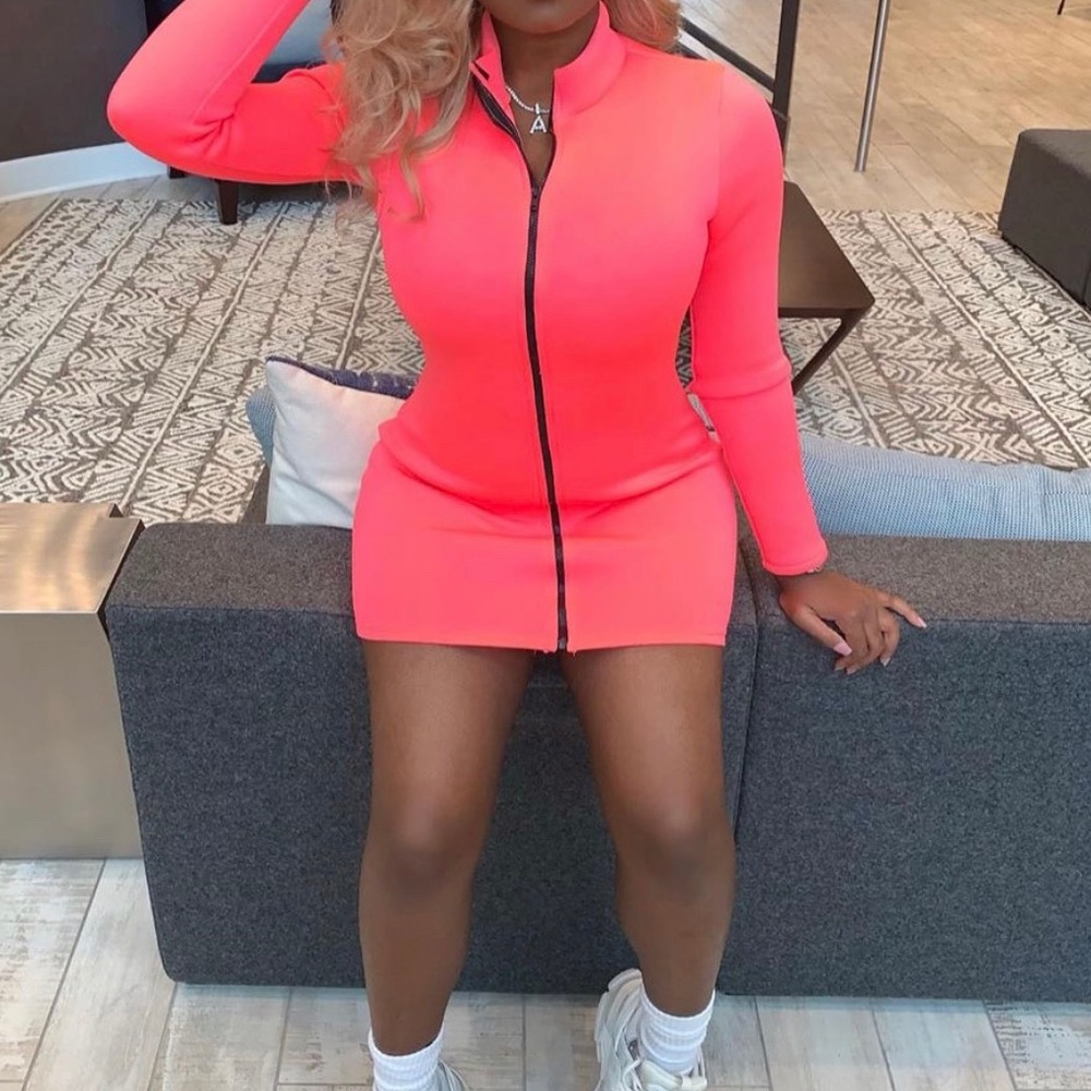 Pink zipper dress